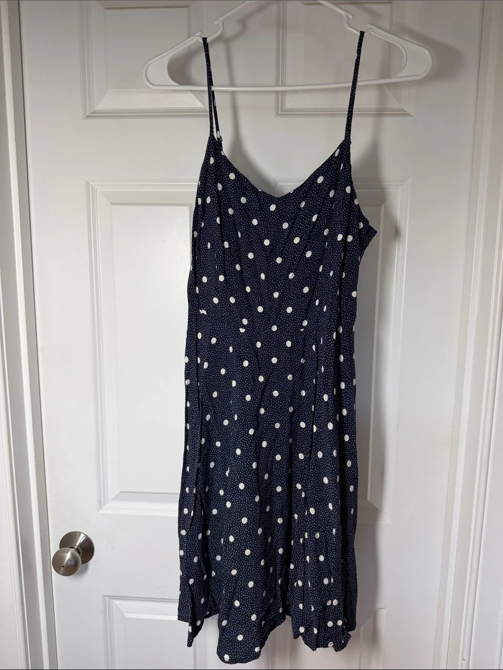 Old Navy Navy Polka Dot Spaghetti Strap Mini Dress - Picture 2 of 7